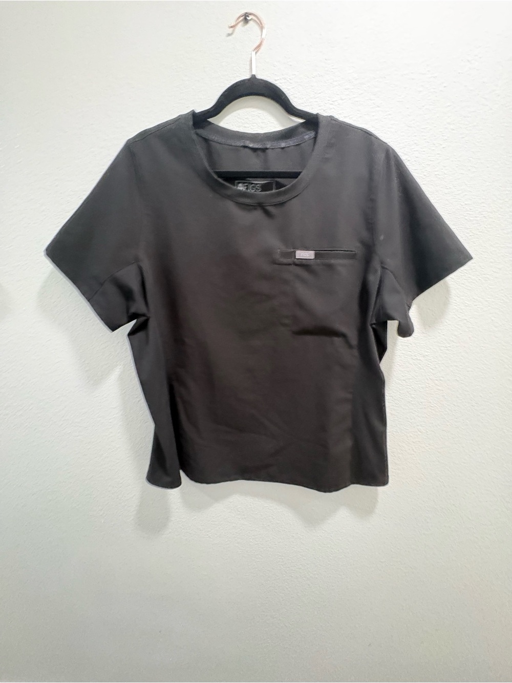 FIGS Eliza Slim Crew Neck Scrub Top Women’s XXL BLACK